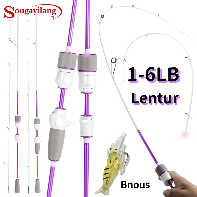 Sougayilang 1-6LB Joran Pancingan 180cm Lentur Carbon Soild UL Pancing