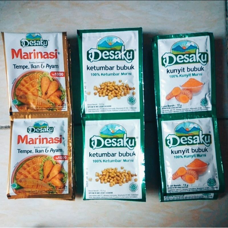 

Desaku Renceng Bumbu Marinasi Ikan Ayam Tempe / Ketumbar / Kunyit