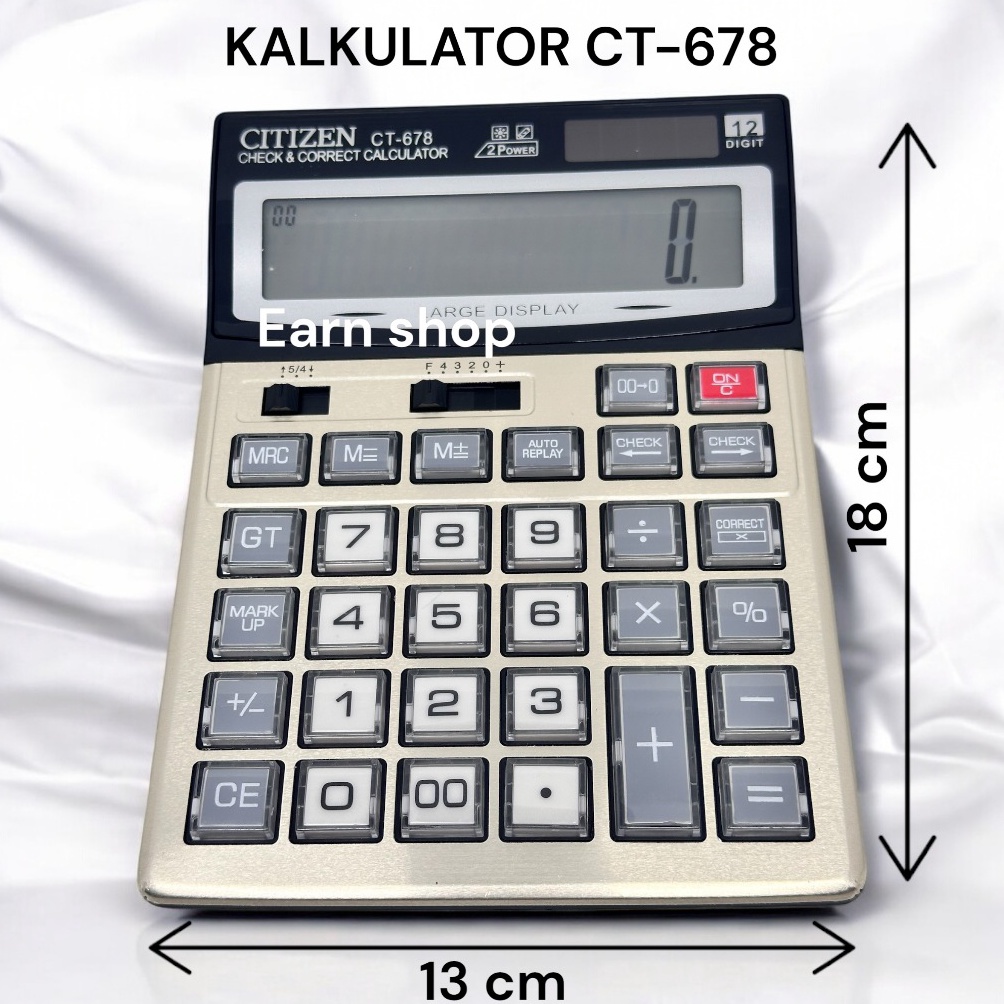 

KODE X6M5 Kalkulator Citizen CT 678 CT718 Kalkulator dagang 12 Digit
