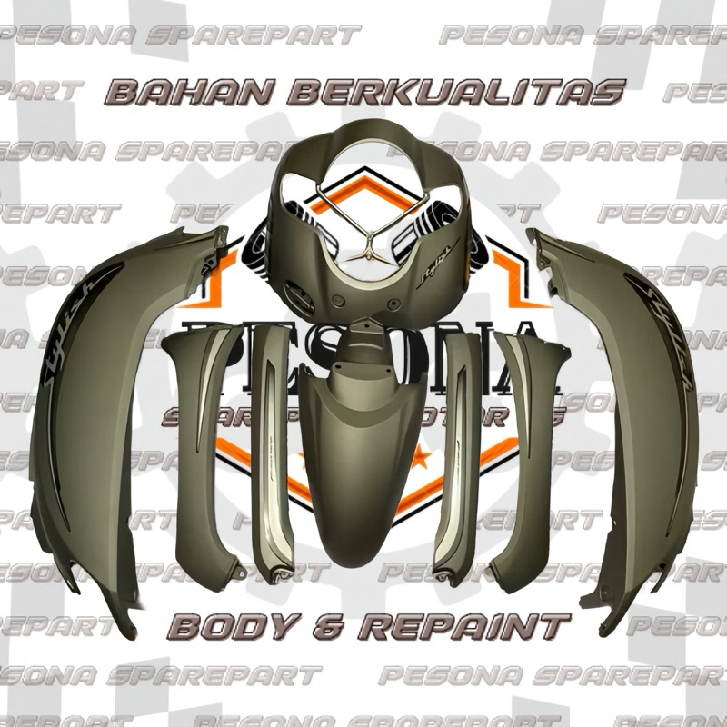 Cover body set scoopy k93 2017 2018 2019 2020 cover body full halus warna brown