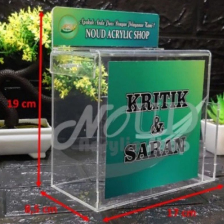 

KODE X7N9 Kotak Saran Akrilik Kotak saran
