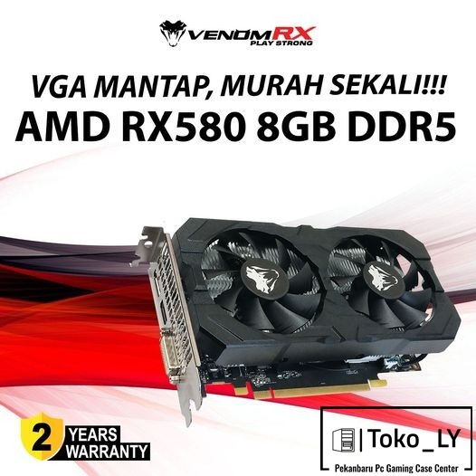VenomRX VGA Card Radeon RX 580 8GB DDR5 256 Bit
