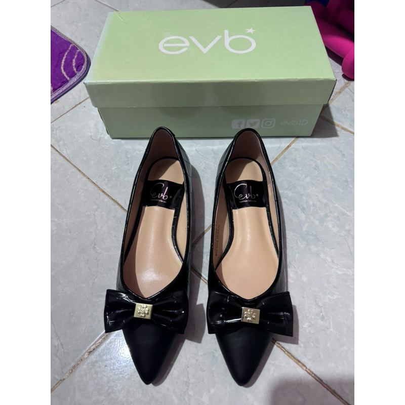 NEW Flatshoes EVB warna hitam