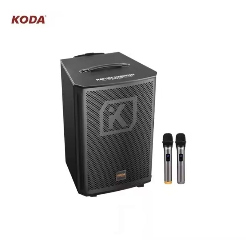 BATAM - KODA KD1218 KD 1218 BLACK portable speaker bluetooth trolley 12 inch 2 mic