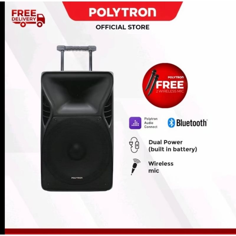 Polytron Speaker PAS-PRO15F5 FREE MIC 2 PCS