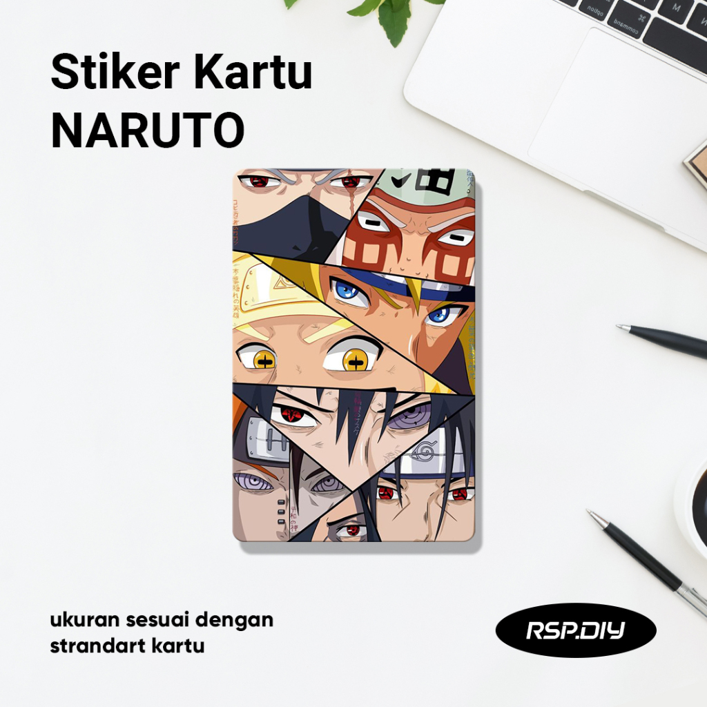 Stiker Kartu Naruto / Anime Naruto / Naruto / Sasuke / Sticker Card / Tempelan Kartu