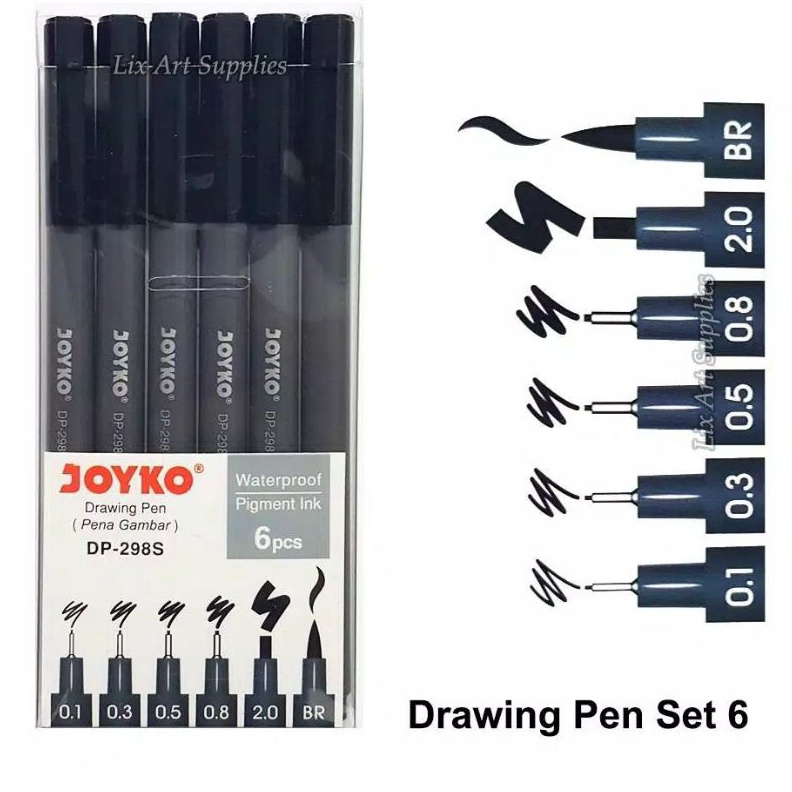 

KODE L1D3 Drawing Pen 6pc JOYKO DP298S