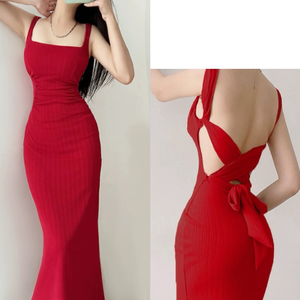 New Product Emita Bloom Midi Dress Hitam Wanita Party Dress Elegant Casual Dress Terbaru 2026 Pantai