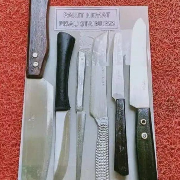 Dapatkan Buruan  SO Promo Paket hemat pisau steinlees anti karat dan tajam isi 5 pcs  isi 6 pcs  Tal