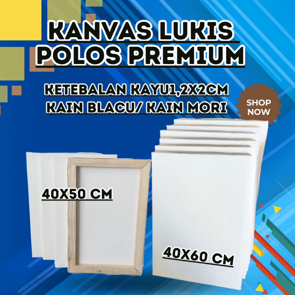 

Promo Istimewa kanvas lukis 4x5 4x6cm polos kain blacu premium