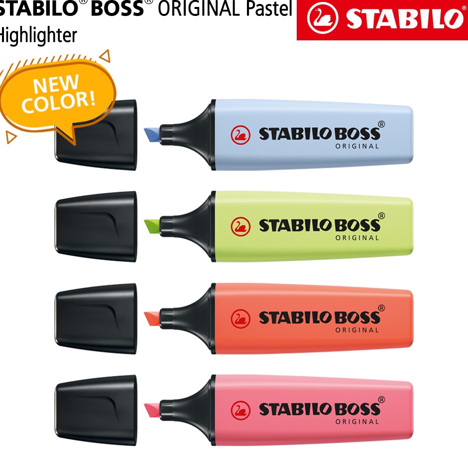 

KODE O2K4 STABILO Set 4 BOSS Pastel Edition New Colors Highlighter Original 4 pcs Marker and Pen