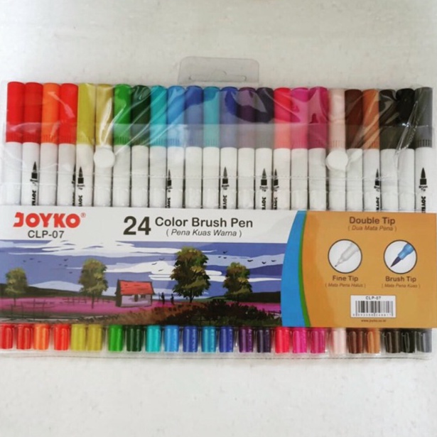 

KODE Y6D5 Joyko 24 Color Brush Pen Kuas dan Pen 24 warna Joyko Clp7 Clp7