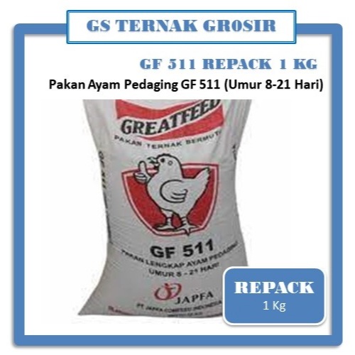 Pakan Ayam Pedaging Pur Voer (GREATFEED JAPFA 511) Repack 1kg