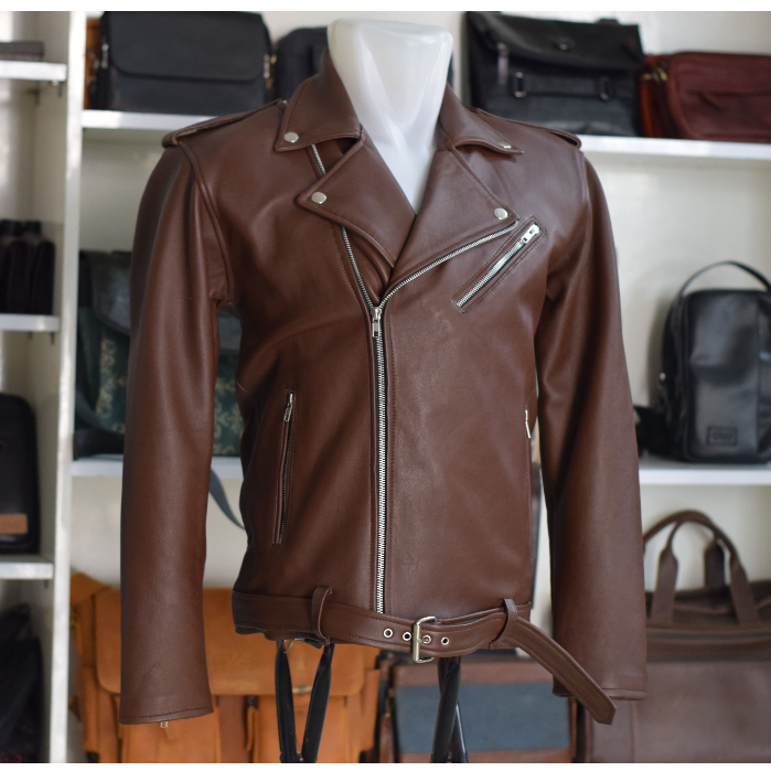 jaket kulit pria harley_ramones kulit domba asli_jaket kulit asli