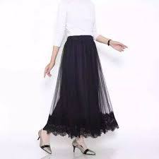 Rok tutu brokat dewasa premium Renda Tile Wanita Karet Pesta Panjang Mewah Maxi Kondangan
