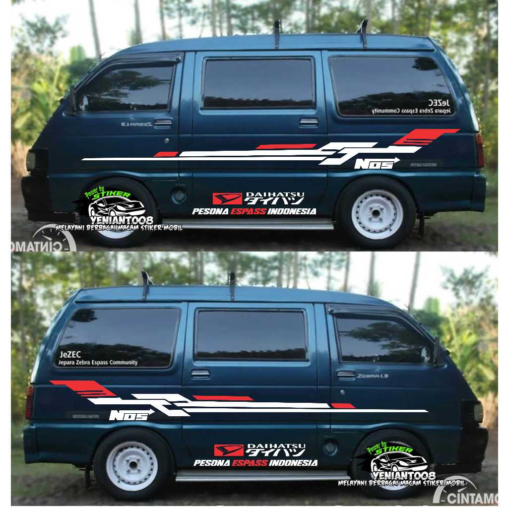 Stiker Mobil Daihatsu Espass Cutting Sticker Mobil Zebra