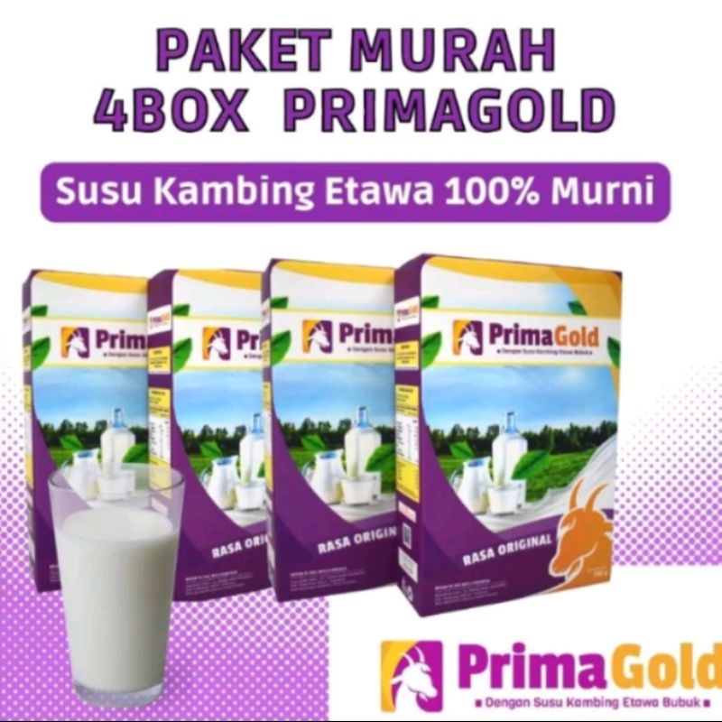 

PAKET 4 BOX SUSU KAMBING PRIMA GOLD Susu kambing etawa 100% Original