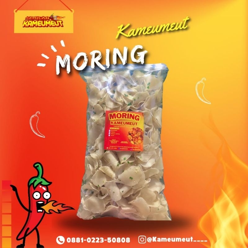 

keripik Moring / khas Garut/ Moring pedas dan original / Gurih renyah asin Daun jeruk / khas garut / kameumeut 500g