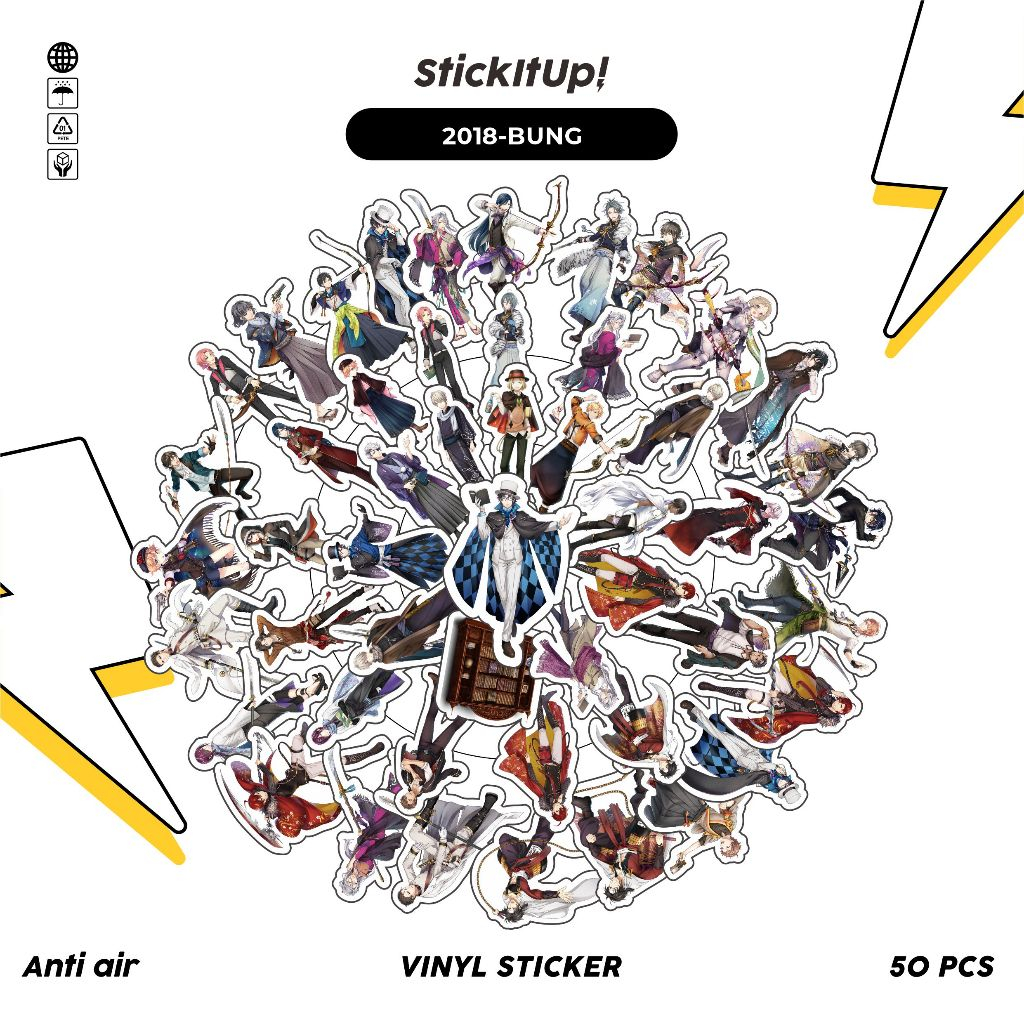 

COD✨ 50 Pcs Stiker GAME SERIES BUNGO TO ALCHEMIST CHAR MIX 01 Lucu Anti Air Untuk Dekorasi Notebook Sepeda Skateboard Handphone DIY