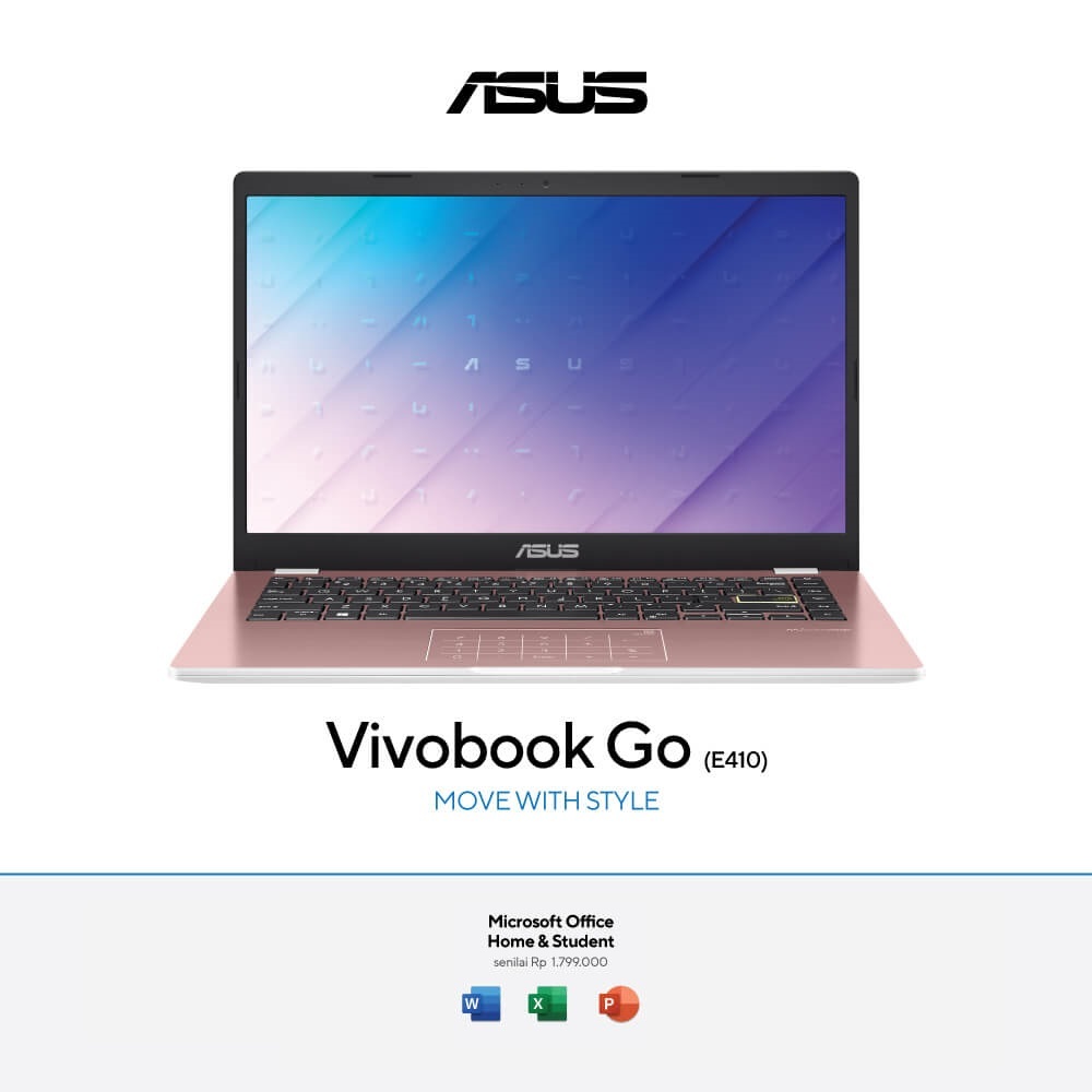 Asus VivoBook Go 14 E410KA-FHD 428 [Intel N4500 | Windows 11 + OHS 2021 | 8 GB RAM | Intel UHD Graph