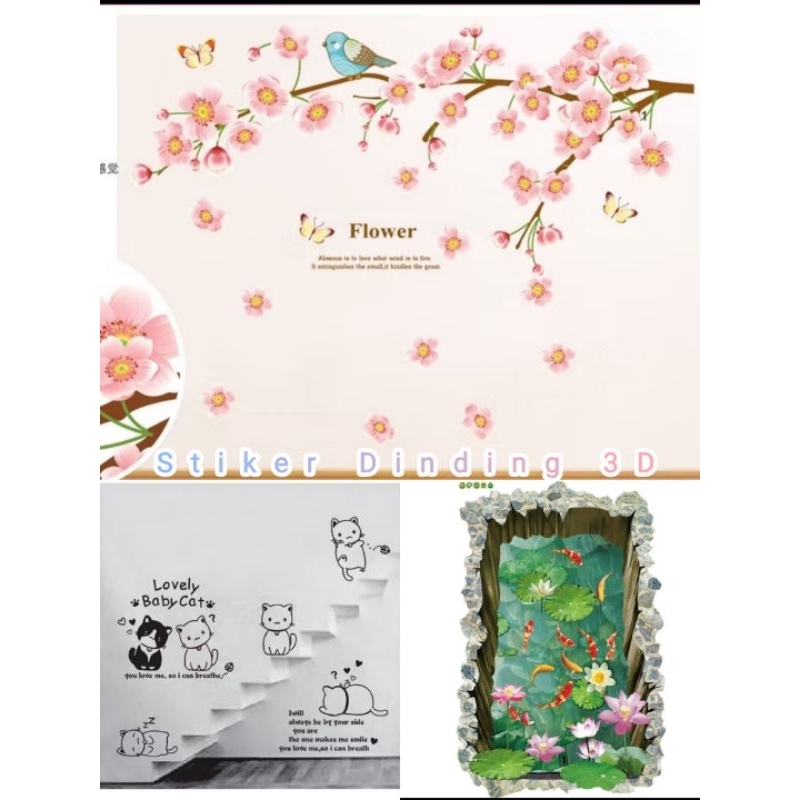 Wall Stiker Dinding Wallpaper Motif Karakter Room Decor