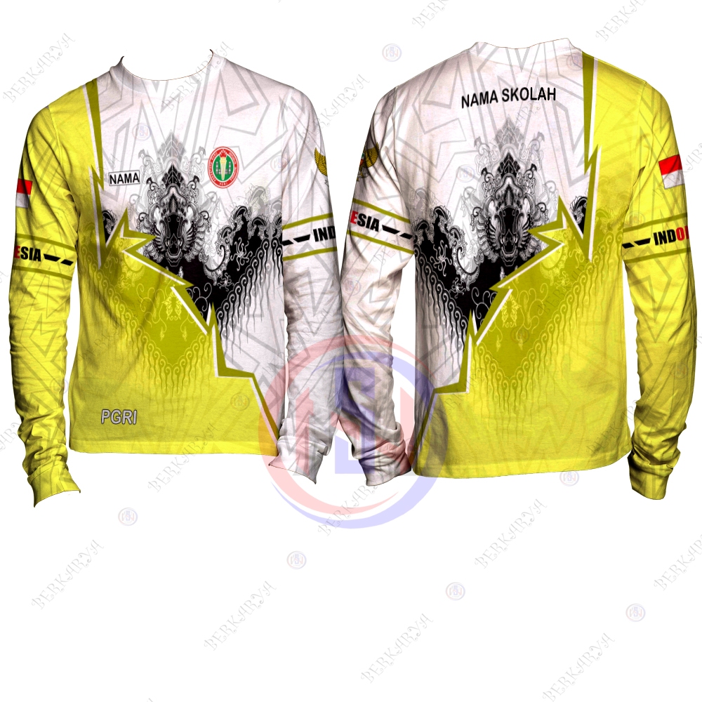 Baju PGRI / Kaos Pgri Pria Kaos Jersey PGRI Lengan Panjang / Baju Kaos PGRI Pria Fullprinting Keren
