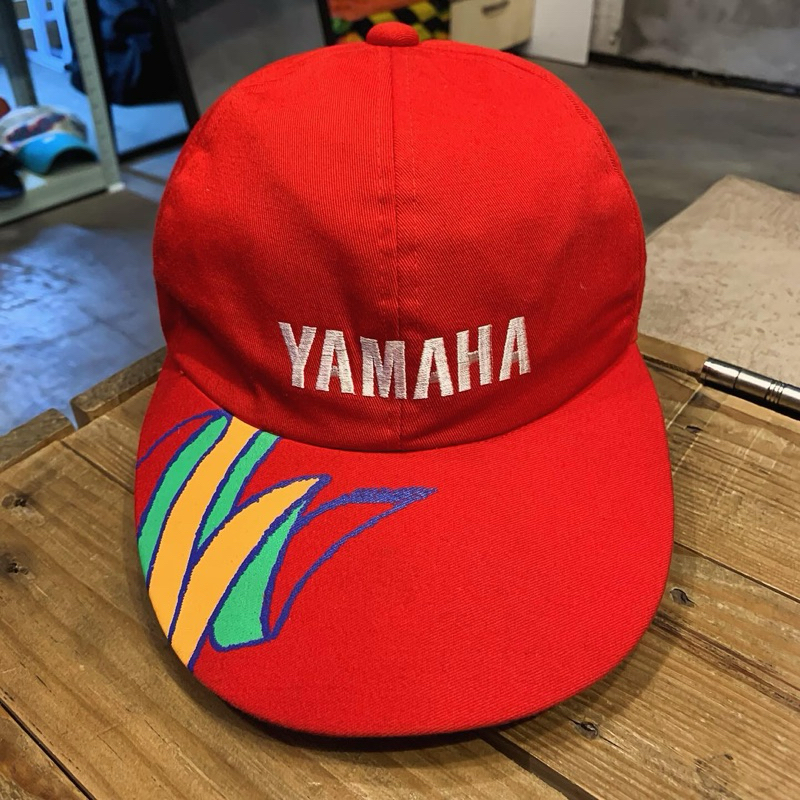 Topi/Snapback Vintage YAMAHA Red Colour Second Original