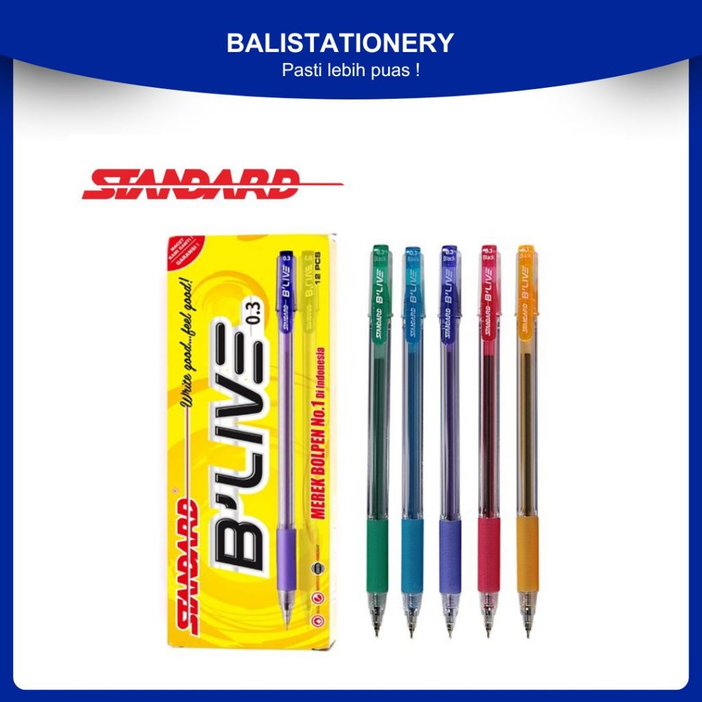 

Bolpoin Pena Pulpen Standard BLive 0.3 mm Standar