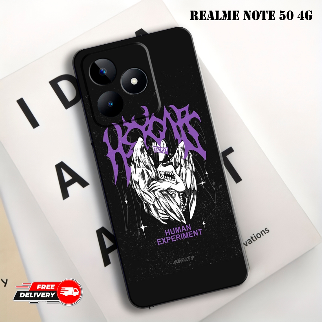 Casing Hp cocok untuk REALME NOTE 50 4G Terbaru - Softcase Fashion Case Band Metal - Type Lain Via C
