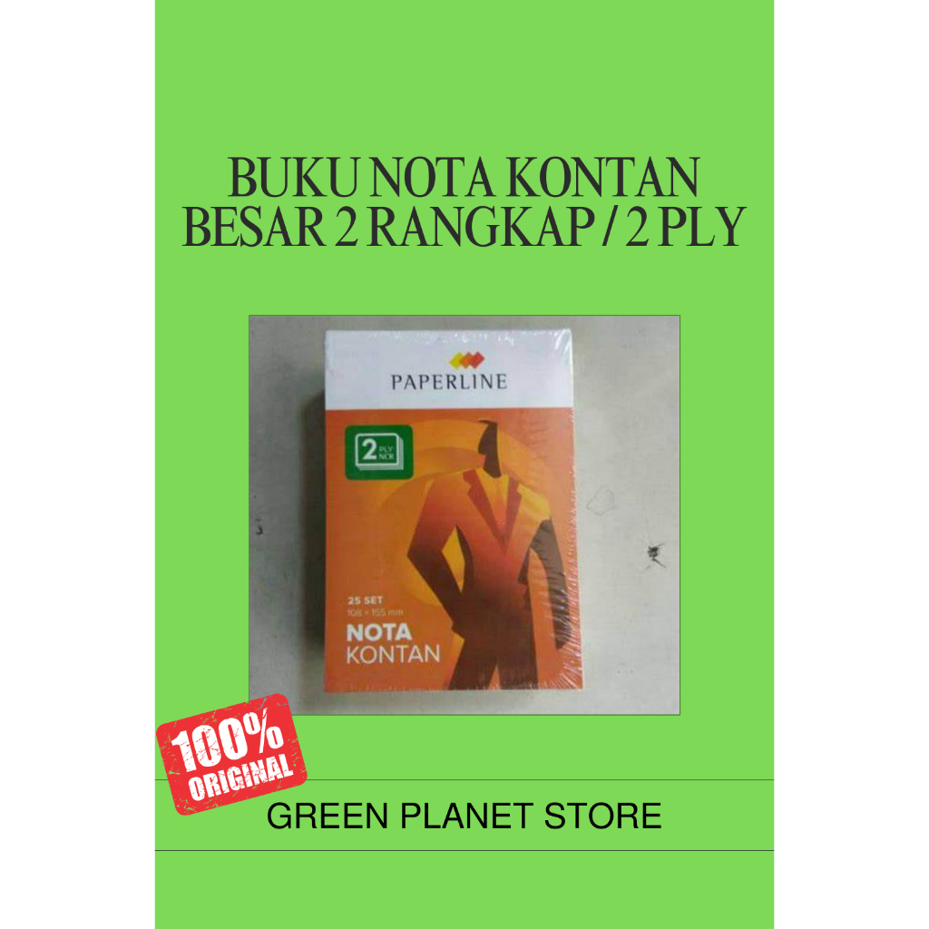

Buku Nota Kontan Besar 2 Rangkap / 2 Ply NCR Merk Paperline ( Isi 10 buku )