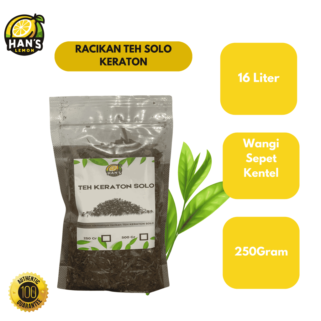 

Racikan Teh Asli Solo, Wangi Sepet Legi Kentel isi 250gram