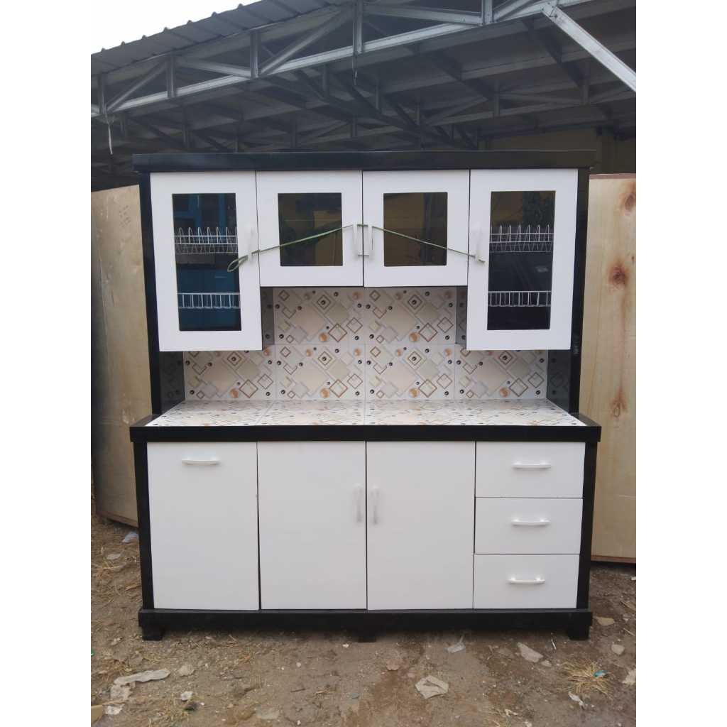 LEMARI PIRING KAYU / RAK DAPUR / KITCHEN SET / RAK PIRING KAYU / LEMARI SAYUR 4 PINTU