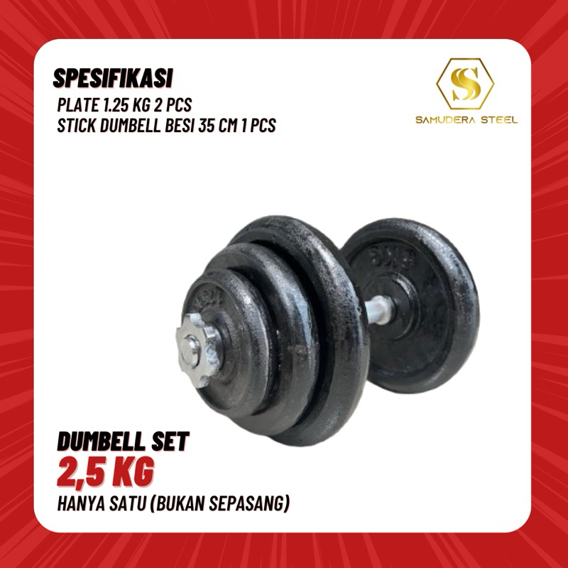 Dumbell Set Besi 2.5kg
