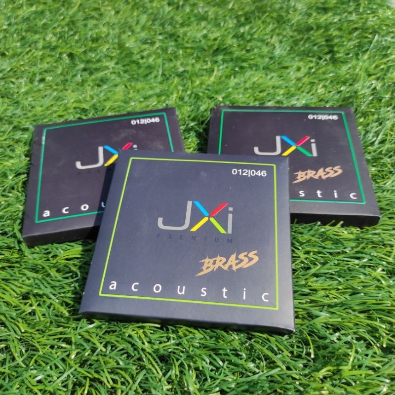 Senar Gitar Akustik Elektrik JXI Brass Ukuran 0.12 - 0.46, senar String besar Bahan Kuningan/Brass, 