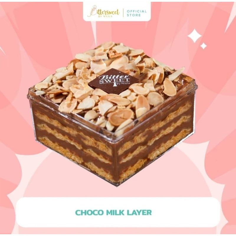 

[BitterSweet By Najla] (satuan) Puff Pastry choco milk Layer