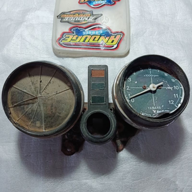 spido spedo speedometer spedometer spidometer odometer gauge motor Yamaha RX 100 RX100 Oryginal seco