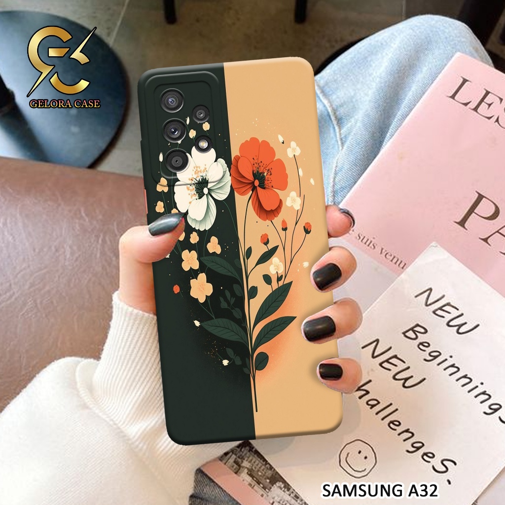 Softcase Samsung Galaxy A32 - geloracase - Casing  Samsung Galaxy A32 - Motif case bunga - Samsung -
