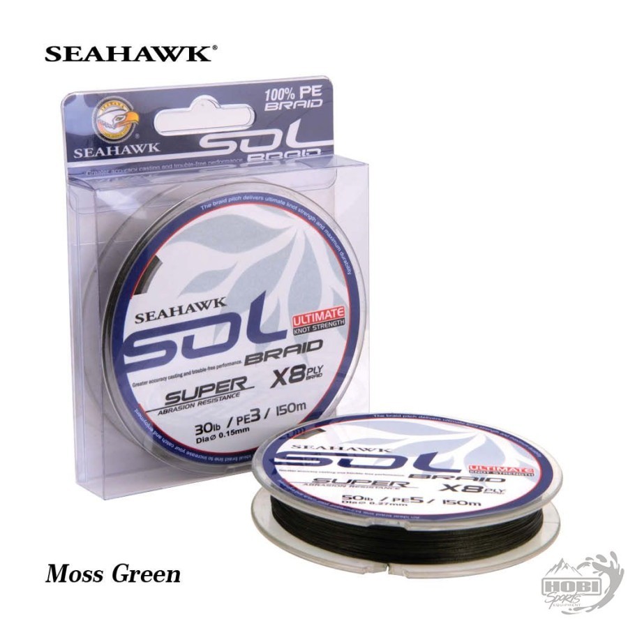 Senar Pancing PE Line Braid X8 Seahawk Sol 8X Ultralight 150M