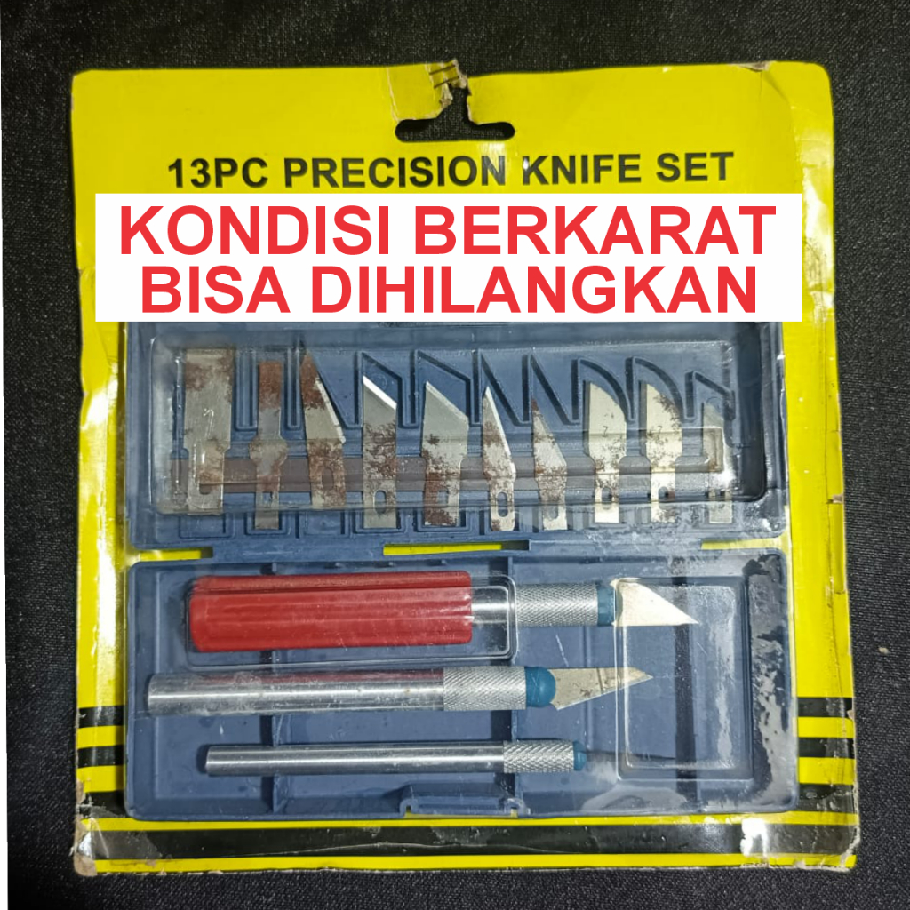 

Pisau Ukir Pahat Kayu Tajam Tiga Batang Hobby Knife 13 Mata