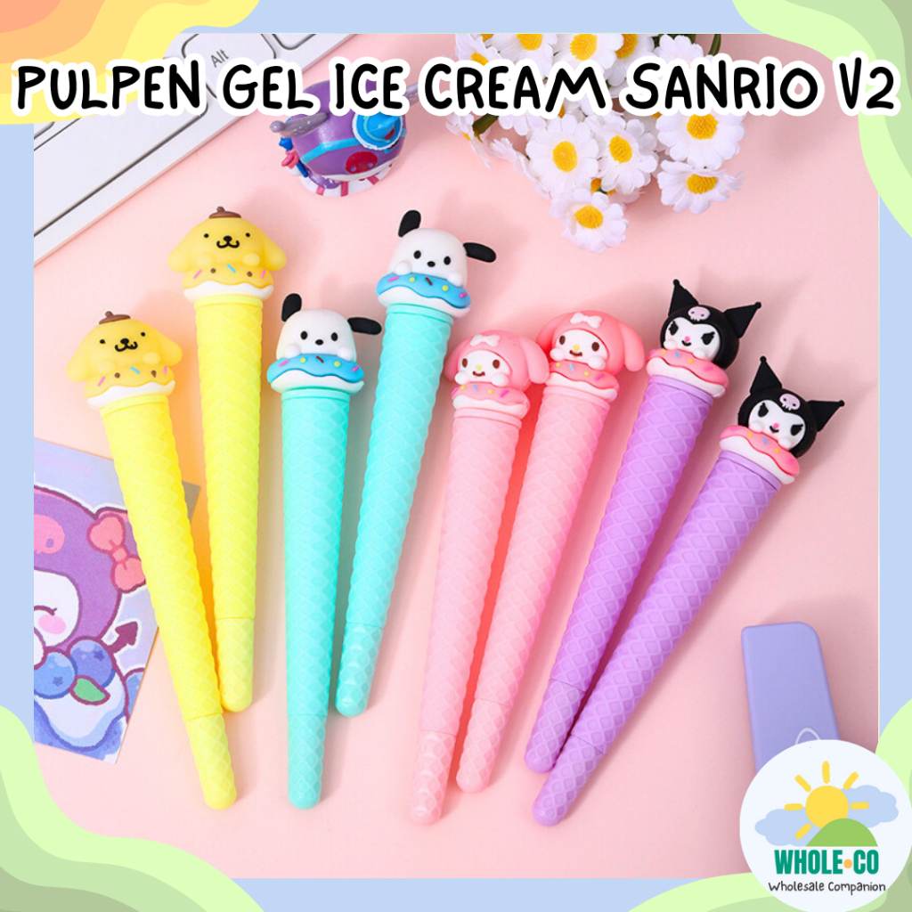 

Pulpen Gel Ice Cream Sanrio Versi 2 Premium Melody Kuromi Es Krim Purin Cinnamoroll Lucu Unik Imut Termurah Grosir Cod