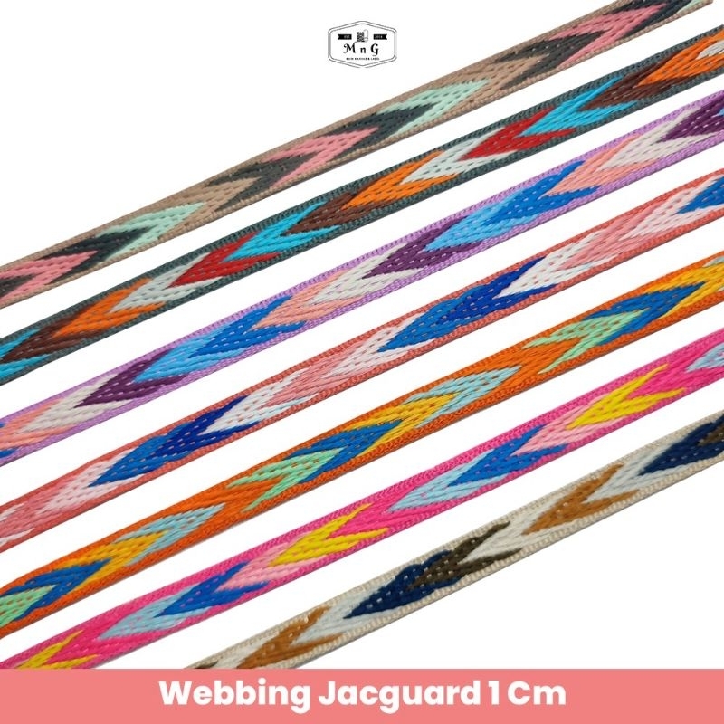 Webbing 1 cm Jacguard meteran