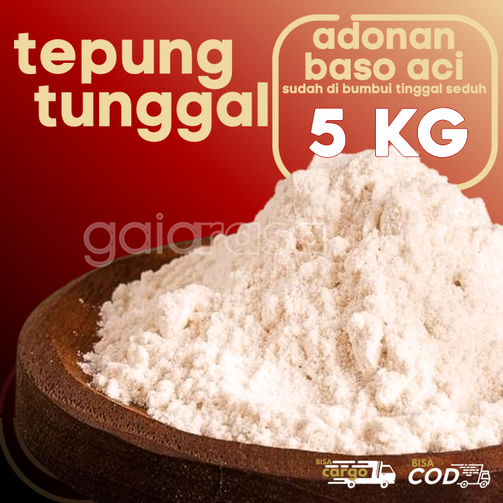 

GROSIRAN - 5KG Tepung untuk bahan membuat Cilok Pentol Baso Aci siap pakai by GaiaRasa