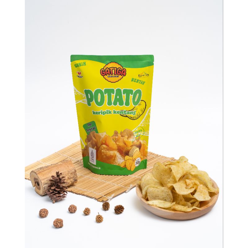 

Potato Chips Gatiga Snack Keripik Kentang Rasa Rumput Laut - Potato Snack Kripik Kentang