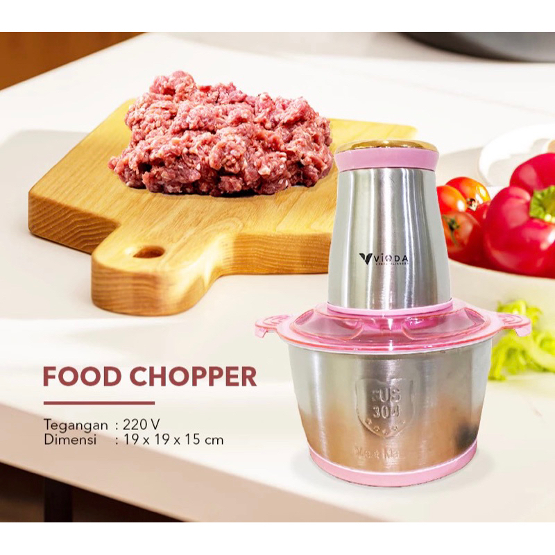 Stainless Blender / Blender Listrik Gilingan Daging Chopper Stainless 2 Liter