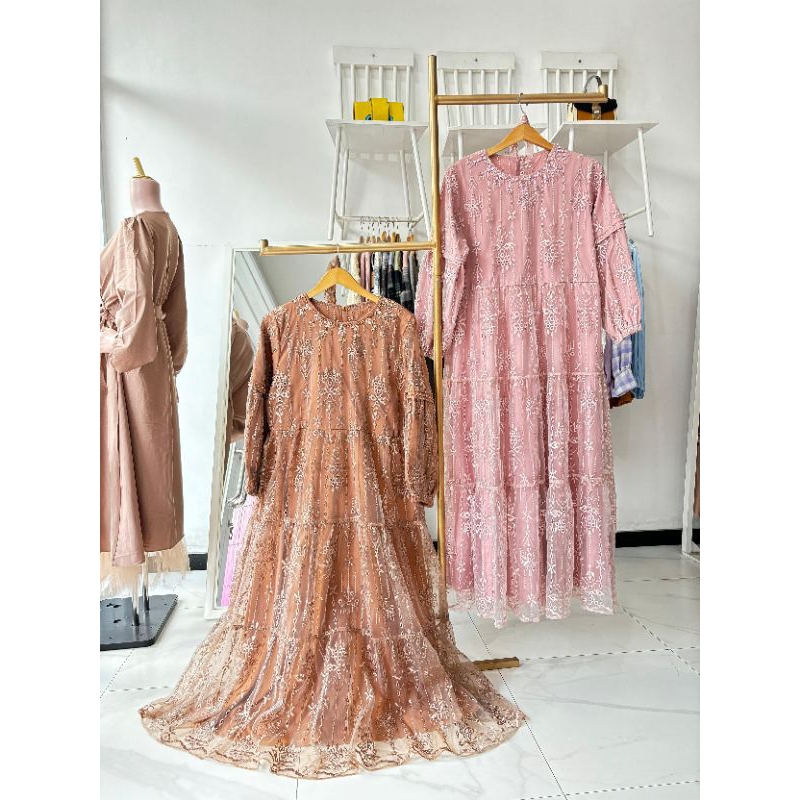 gamis tile bordir