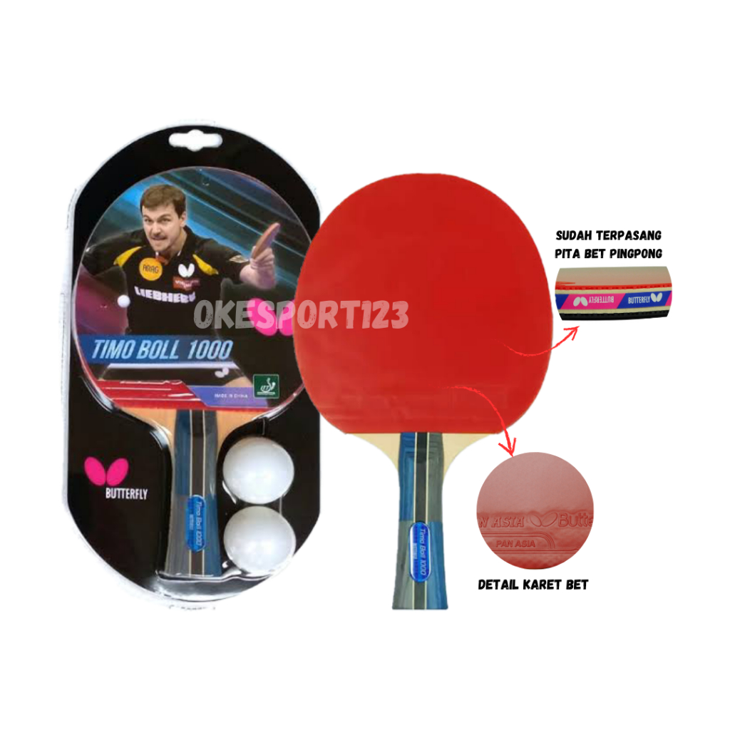 BAD PINGPONG ORI TIMO BOLL 1000 & TIMO BOLL 2000 / BET TENIS MEJA ORI TIMO BOLL 1000 & TIMO BOLL 200