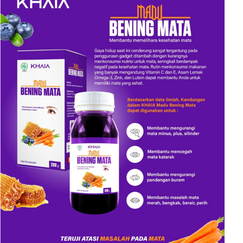 

Khaia Madu Bening Mata 200gr Untuk Memelihara Kesehatan Mata By Khaia.