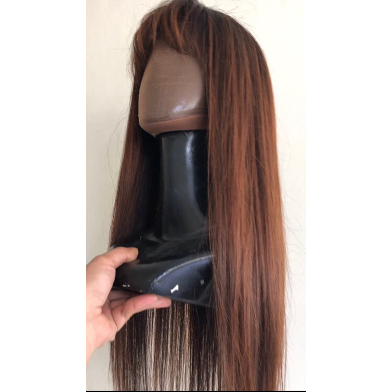 Lace Wig Full Cap 100% Rambut Asli Brazilian Human Hair -+50cm Branded Preloved Second Hand