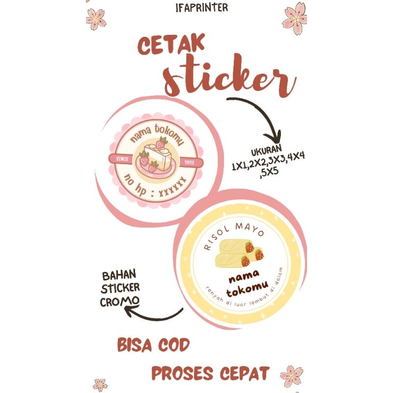 

Cetak sticker cromo murah design sendiri/dari kami