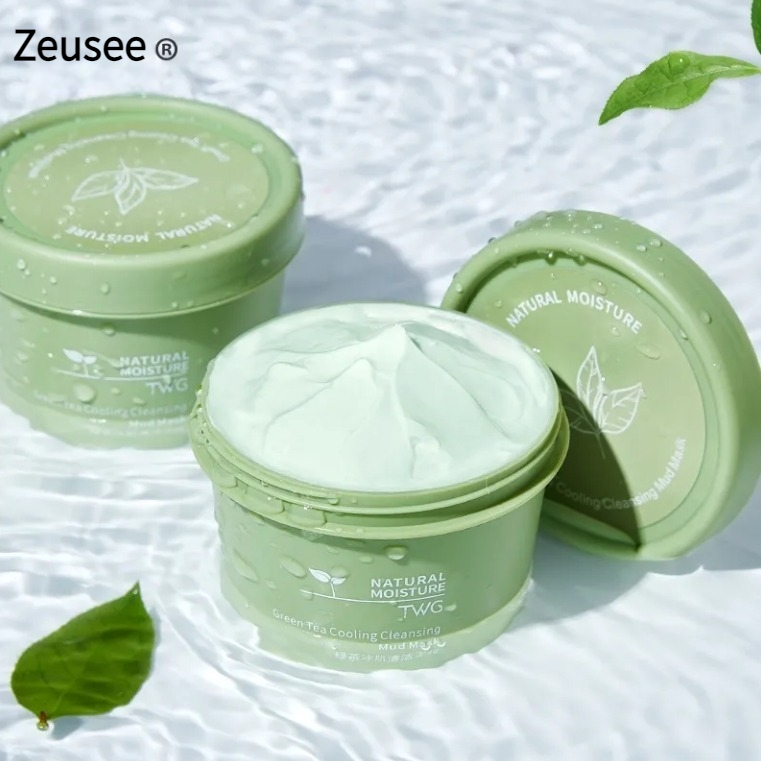 Zeusee green tea mud mask moisturizing and repairing blackhead removal cleansing and hydrating mask